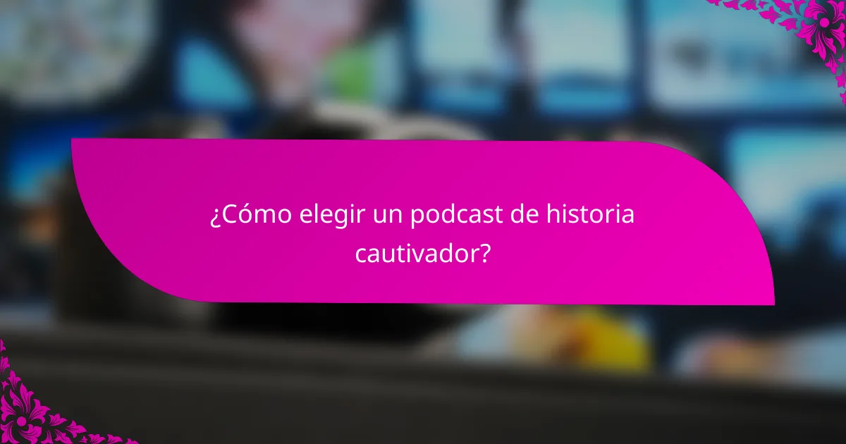 ¿Cómo elegir un podcast de historia cautivador?
